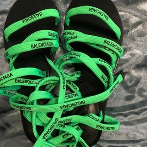 Green Balenciaga Sandals